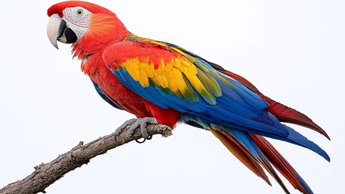 Exotic Parrot Perched in Colorful Glory