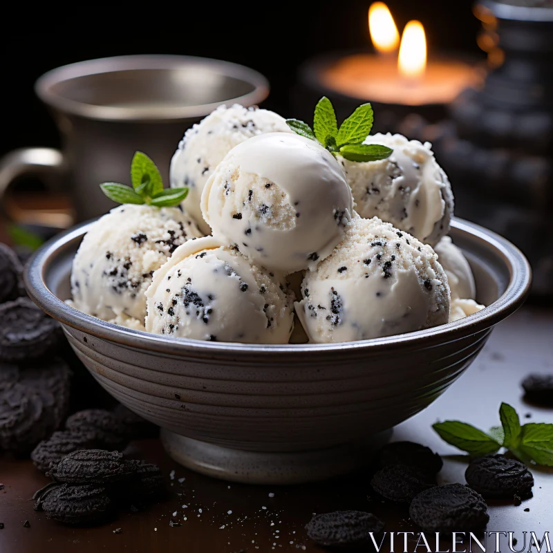 AI ART Gourmet Dessert: Cookies and Cream Delight