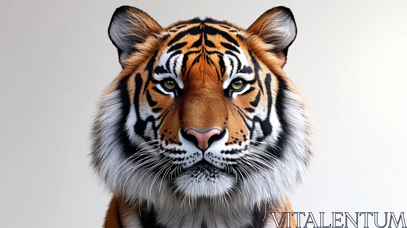 Stunning Tiger Facial Close-up AI Image