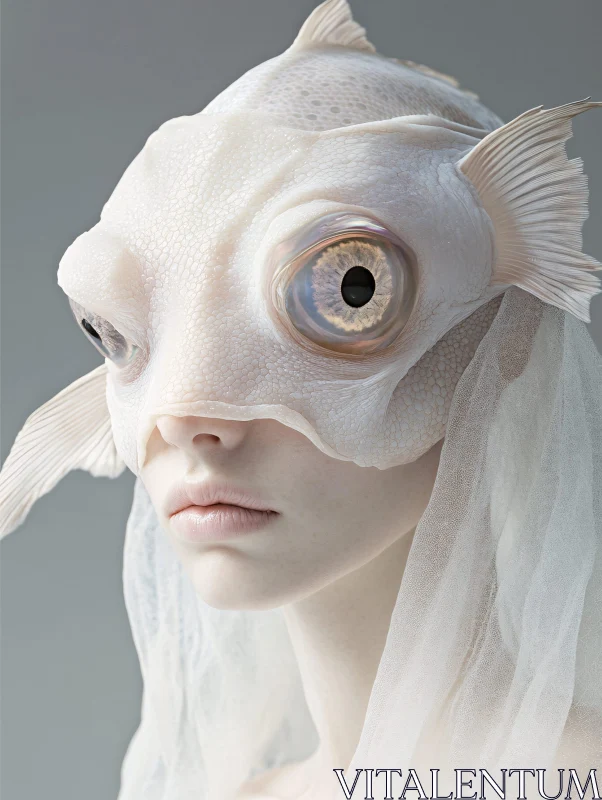 AI ART Fantasy Fish-Human Portrait