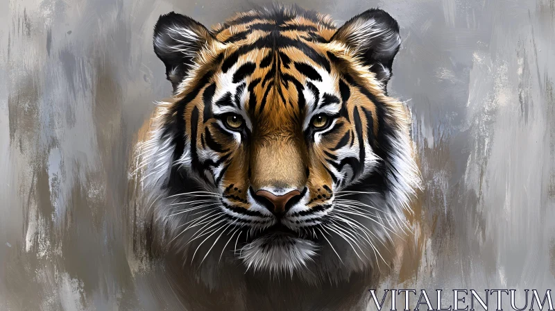 Tiger Portrait Art AI Image