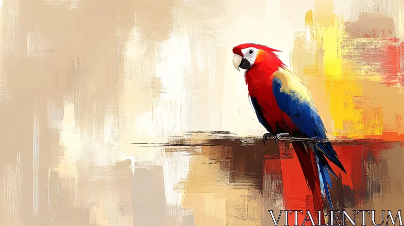 AI ART Colorful Parrot Art