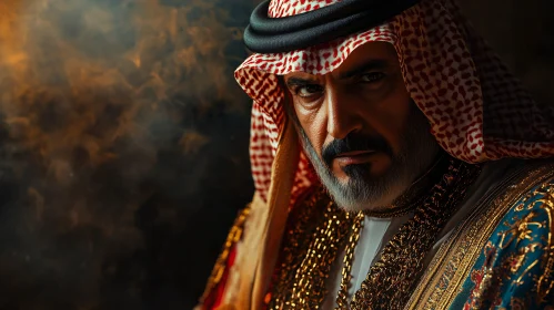 Regal Middle Eastern Man Portrait