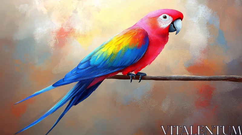 AI ART Vivid Parrot Display in Artistic Form