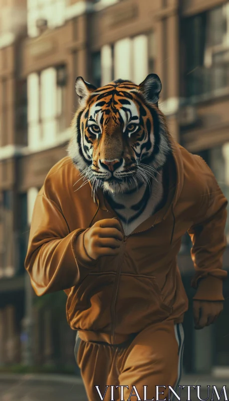 AI ART Urban Jungle Tiger