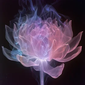 Translucent Smoky Floral Composition