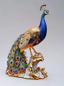 Ornate Ceramic Bird Figurine