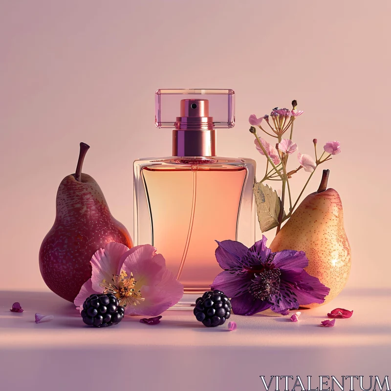 AI ART Perfume with Fruits and Flowers