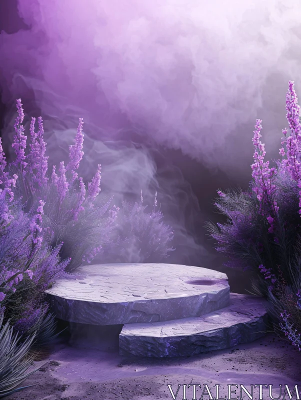 AI ART Ethereal Lavender Landscape