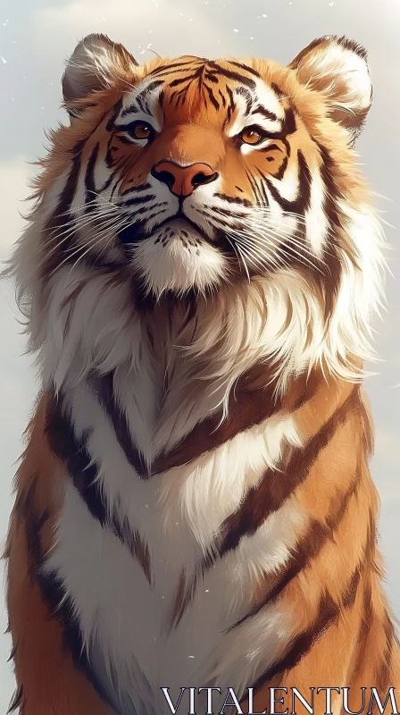 Regal Tiger Close-Up AI Image