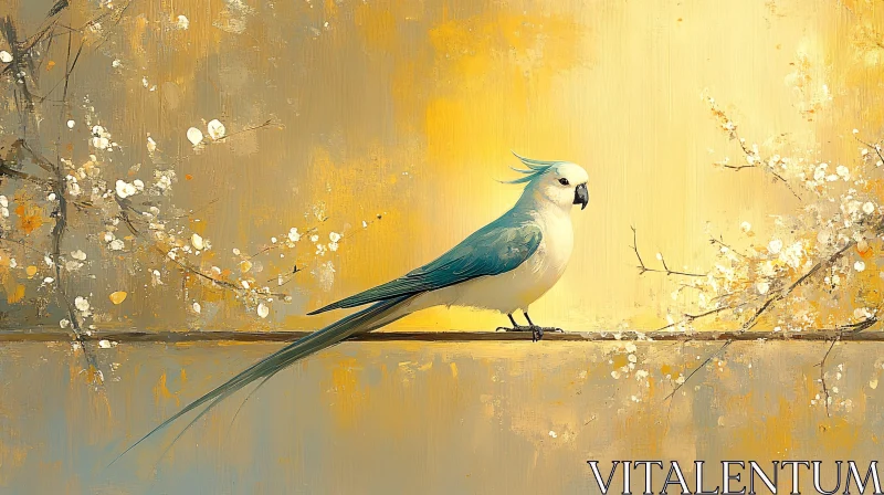 AI ART Serene Bird Art