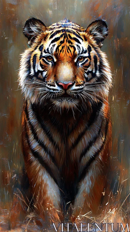 AI ART Tiger in Detailed Digital Art