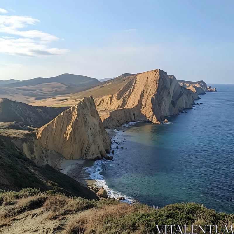 AI ART Breathtaking Cliffs Overlooking the Sea