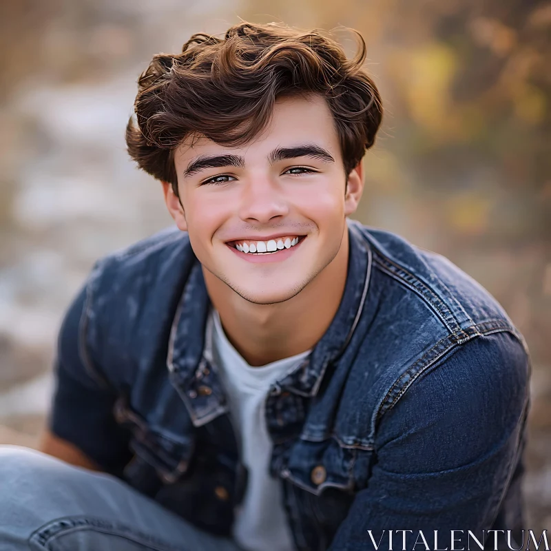 Radiant Smiling Young Man in Casual Outfit