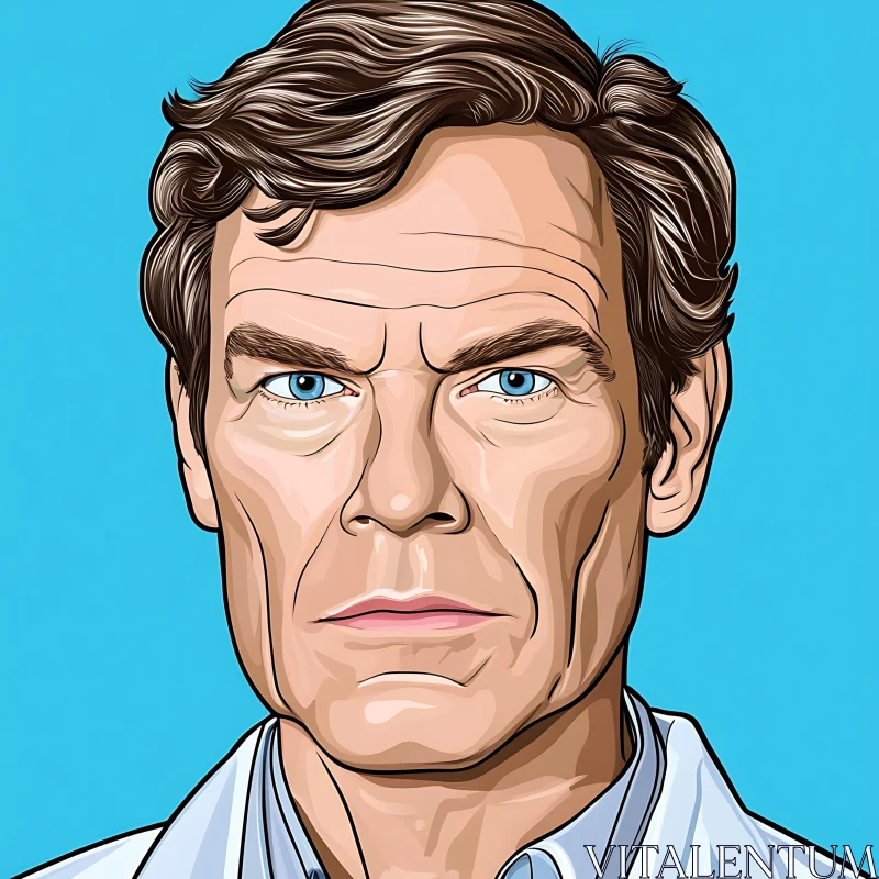 Man Portrait Illustration AI Image