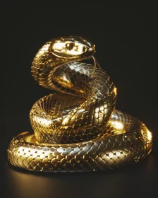 Gleaming Gold Cobra Art