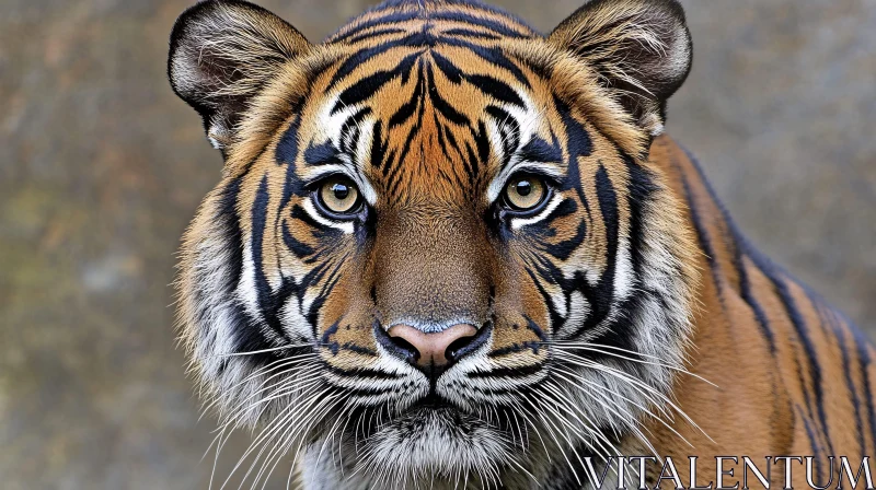 Detailed Tiger Face Close-Up AI Image