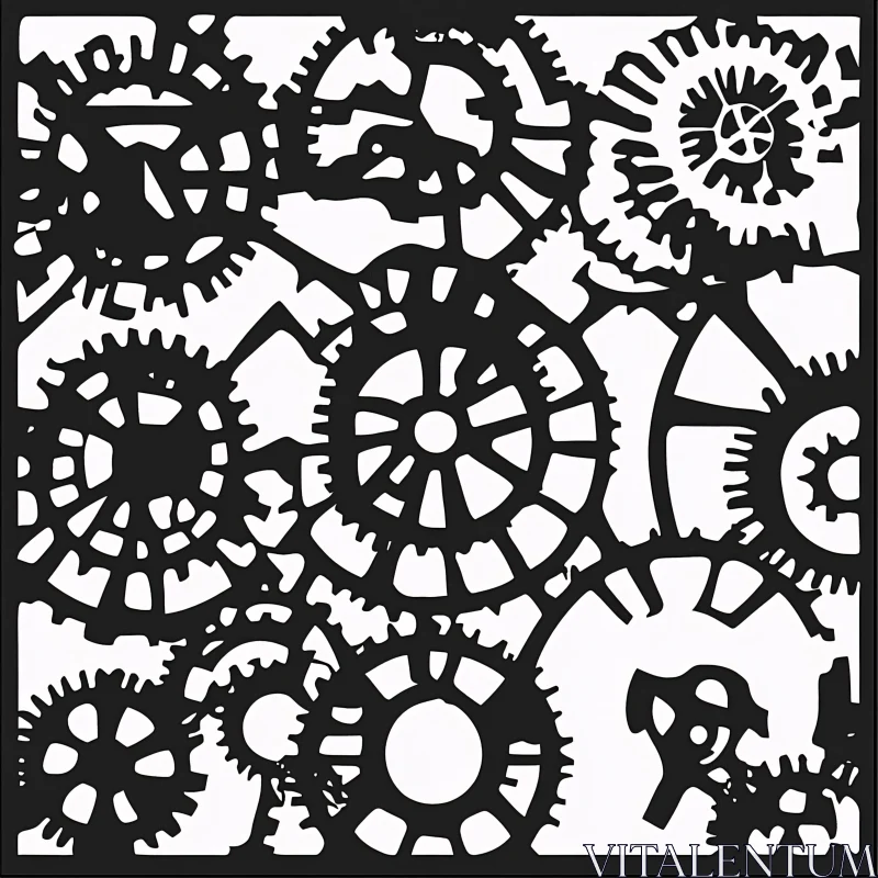 AI ART Intricate Interlocking Gears Design