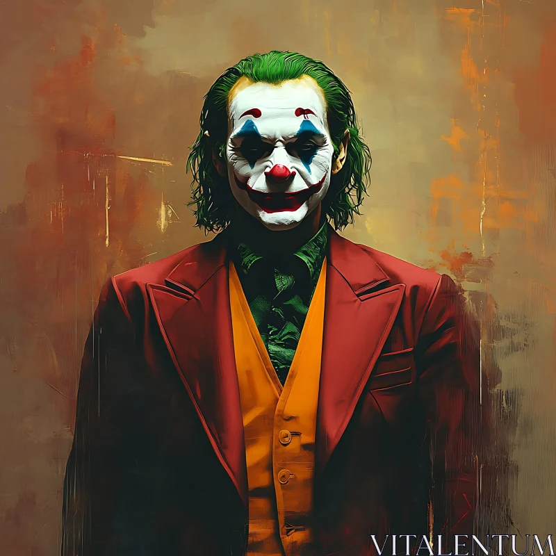 Joker Clown Villain Portrait AI Image