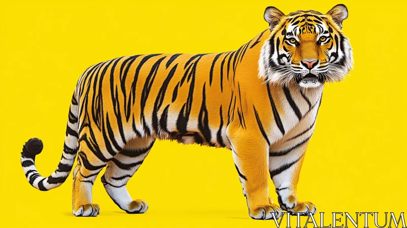 Tiger with Bold Stripes AI Image