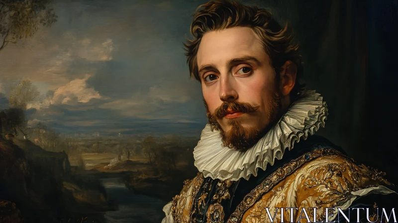 Portrait of a Nobleman from the Renaissance Era AI Image