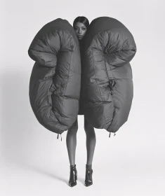 Monochrome Haute Couture Puffer Design