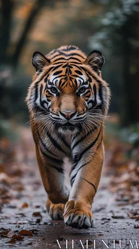 Tiger in the Jungle AI Image