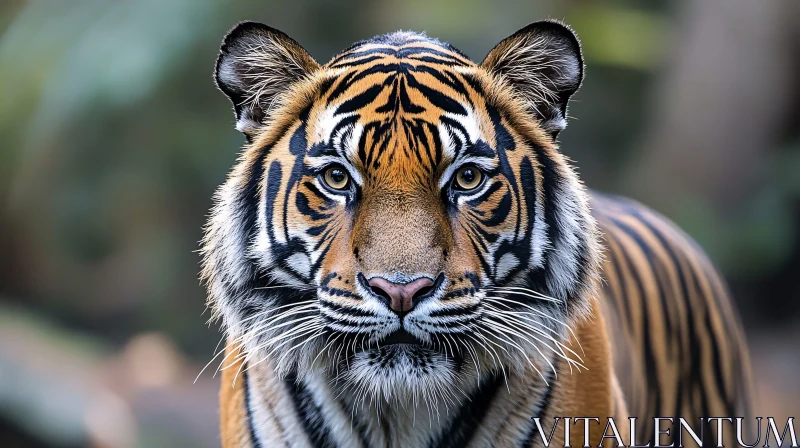 Tiger's Intense Gaze AI Image