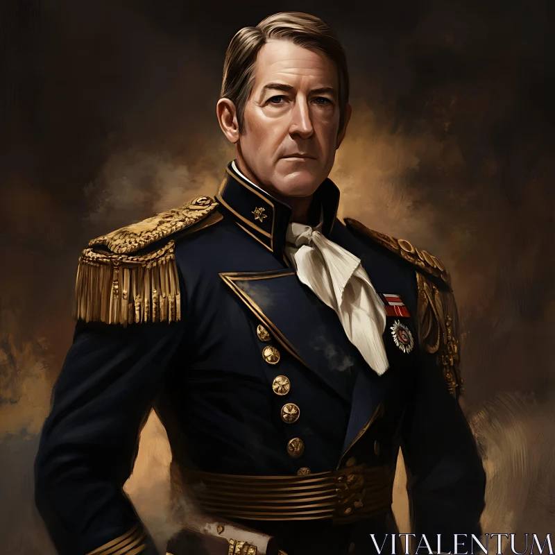 Naval Admiral in Elaborate Uniform AI Image