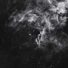 Enigmatic Panther with Smoky Veil