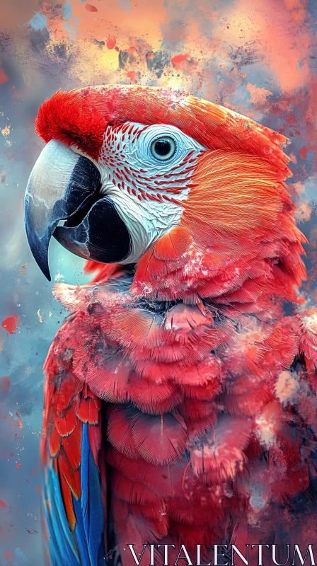 Colorful Parrot Portrait AI Image