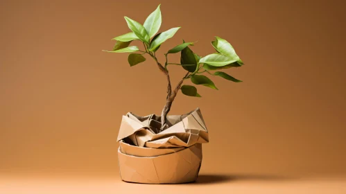 Small Tree in Origami Pot