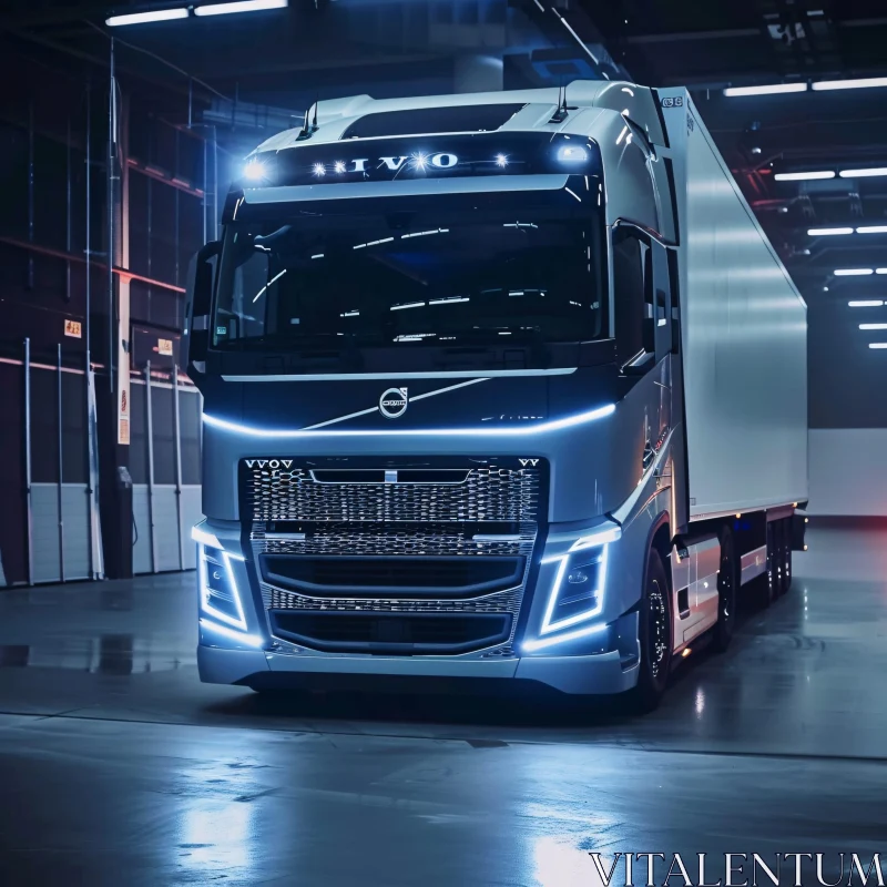 AI ART Sleek Truck Design with Blue Highlights