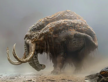 Prehistoric Beast Shrouded in Fog