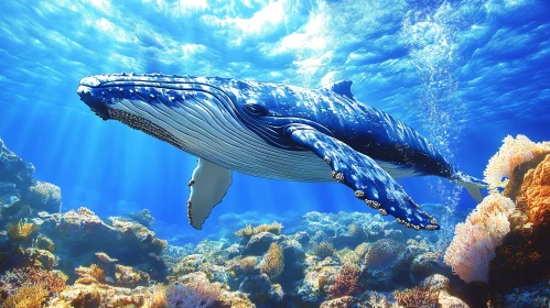 Whale Amidst Oceanic Beauty