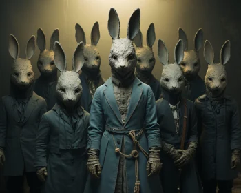 Enigmatic Rabbit-Masked Gathering