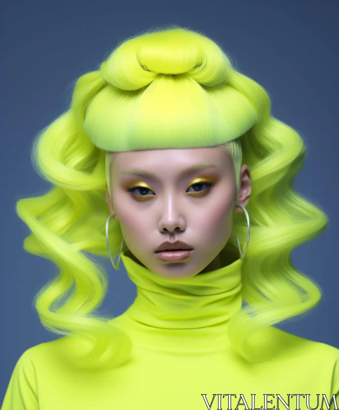 AI ART Avant-Garde Neon Fashion and Makeup