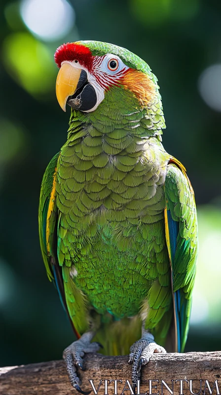 Colorful Parrot Perched Gracefully AI Image