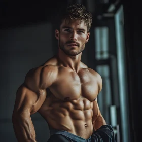 Portrait of a Muscular and Fit Man