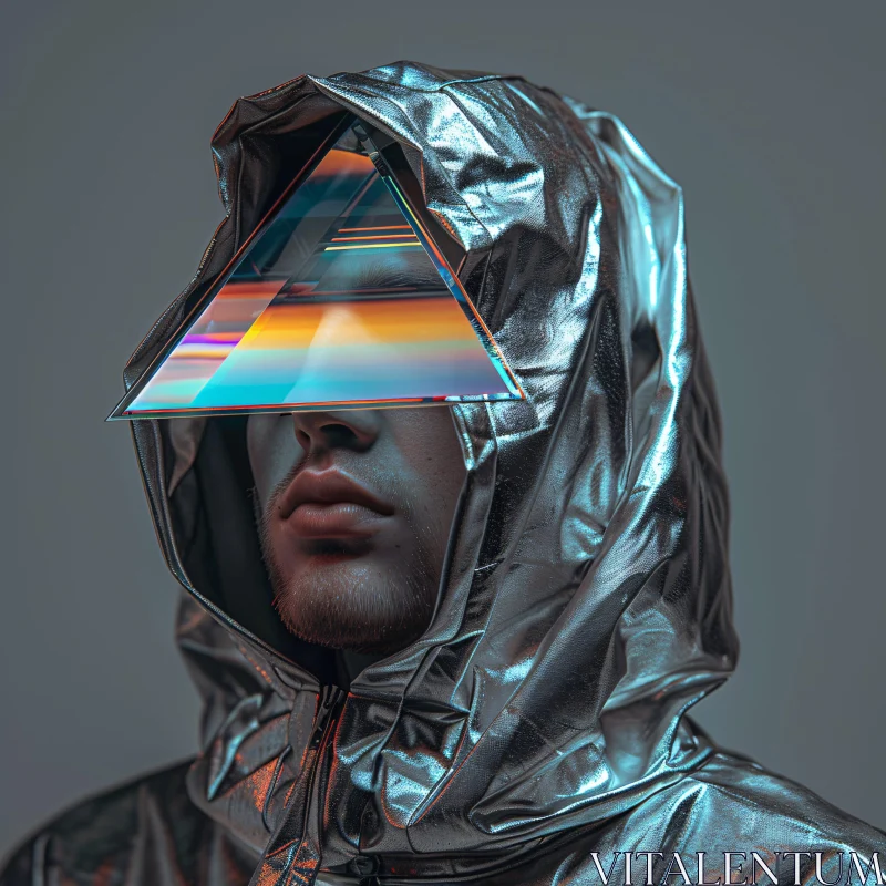 Modern Reflective Hood with Prism Mask AI Image