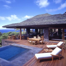 Oceanfront Modern Residence with Deck and Pool