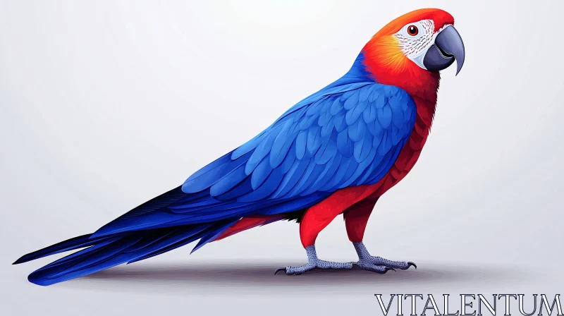 AI ART Vivid Tropical Parrot