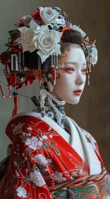 Cyborg Geisha with Floral Robotics