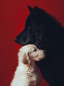 Black and White Dogs in Harmony