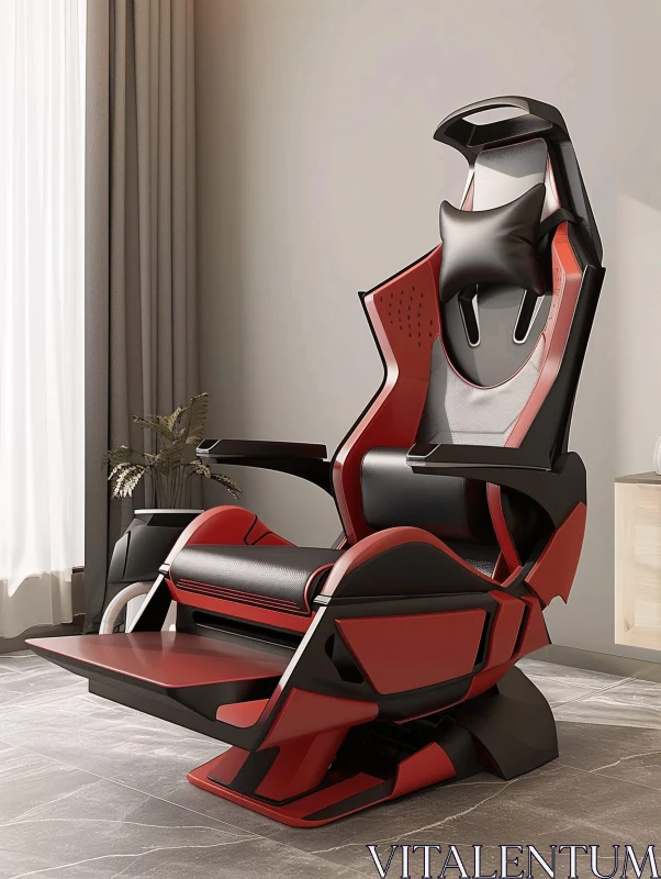 AI ART Advanced Ergonomic Gaming Chair in Red and Black