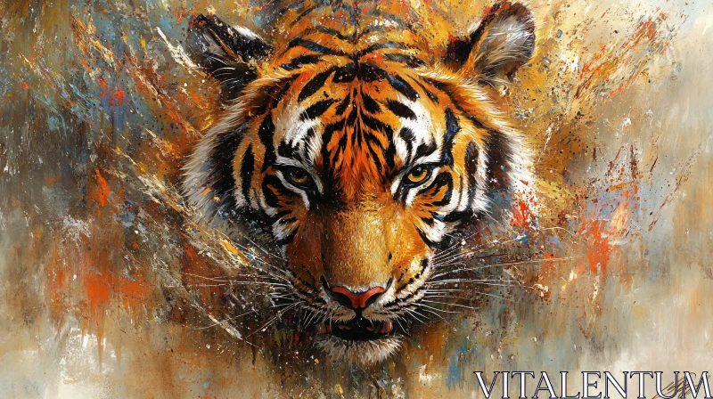 Abstract Tiger Art