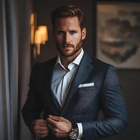 Sophisticated Portrait of a Man in Formal Attire