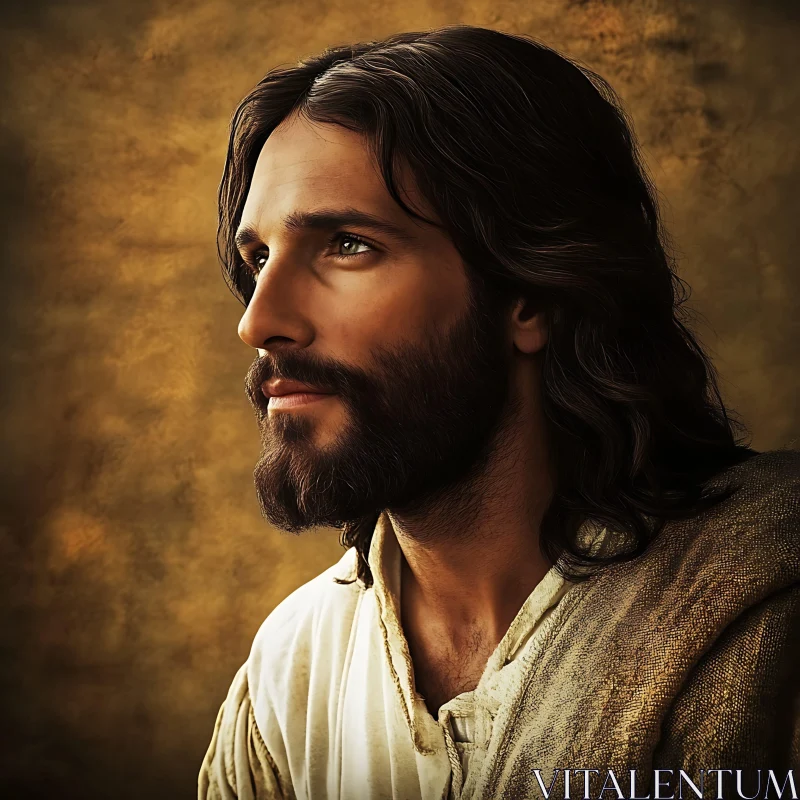 Bearded Man in Thoughtful Pose – Natural Light Portrait