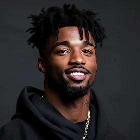 Stylish Man Portrait in Dark Attire