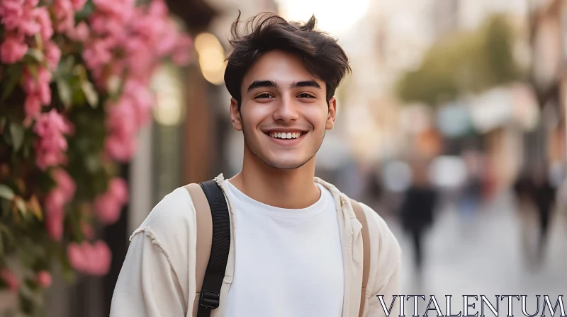 Happy Man in Urban Setting